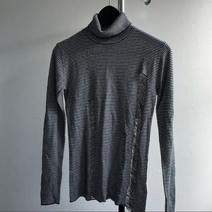 Cheap Monday distressed striped turtle neck